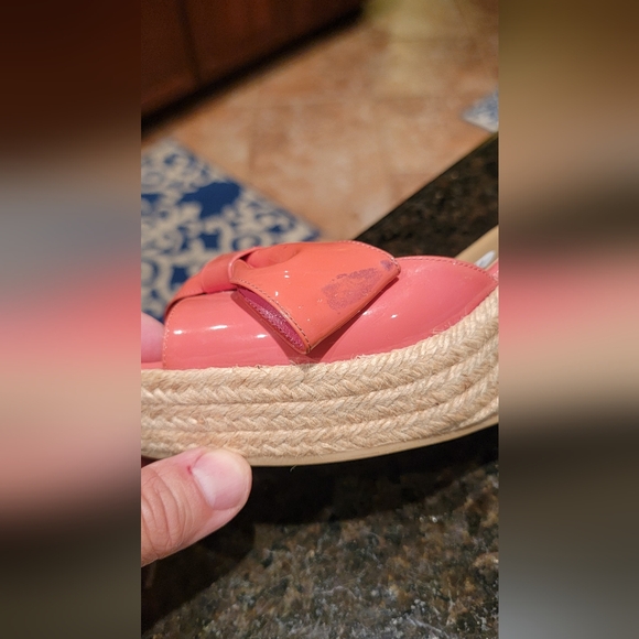 Valentino Mena Bow Espadrille Wedges Pink Shoes Eur. - Picture 3 of 10